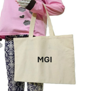 Eco-Friendly 100% Organic Calico Cotton Canvas Tote Bag Reusable Custom Logo Printed Grocery Shopping Bag Recycled Letter - Product Image 4
