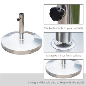 Ombrellone da Giardino Quadrato con Base in Acciaio Inox per Ristoranti, Hotel, Spiaggia o Patio di Casa - Consigliato per la Pioggia - Product Image 4