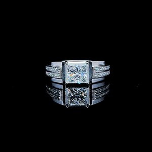 Anillo de Diamantes de Lujo para Hombre, Diseño de Joyería Moderna para Bodas, Fiestas, Aniversarios y Regalos Memorables - Product Image 3