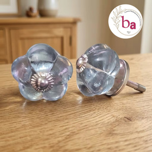 Ba <b>Crystal</b> Flower Cabinet <b>Knob</b> Furniture Handle Modern Design Eco-Friendly Easy Installation Home Office Use Durable - Product Image 1