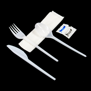 Couverts transparents en plastique Couteau <span class=keywords><strong>jetable</strong></span> Fourchette Cuillère Couverts jetables personnalisés - Product Image 4