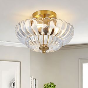 Plafoniera Semi-Incasso da 11,8 Pollici con 3 Luci, Design Floreale in Vetro, Stile Vintage 30W/18W - Product Image 2
