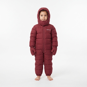 Mono de Invierno con Capucha para Bebés Niñas, Marca Hawk Eye, Aislante Sintético, Cortavientos, con Cierre de Cremallera, para Bebés y Niños Pequeños, Color Rojo - Product Image 1