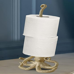 Cast Iron <b>Paper</b> Towel Holder Metal Toilet or <b>Kitchen</b> <b>Paper</b> Holder for Floor or Countertop Casted Iron Octopus Design Roll Holder - Product Image 3