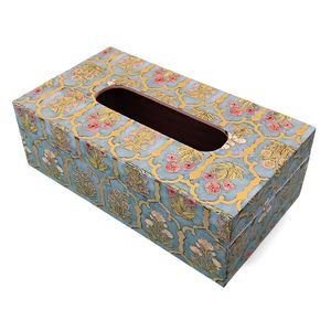 Moderno Dispensador de Servilletas de Madera con Diseño Floral Esmaltado en Gris, Soporte de Papel Higiénico Independiente Hecho a Mano y Ecológico para Decoración de Mesa - Product Image 5