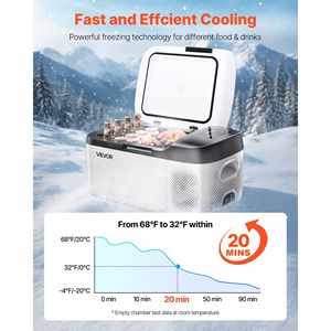 Frigorifero per Auto DC 12/24V AC100-240V - Gamma di Raffreddamento -4-68 Gradi F, Compressore Elettrico, Controllo APP 16, Frigo per Auto -4-68 Gradi - Product Image 3