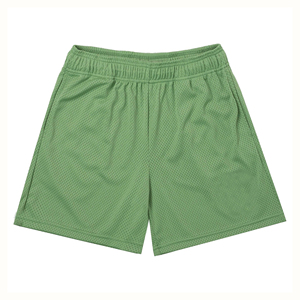 Shorts en maille marron uni pour homme, taille élastique, respirants, décontractés, pour le sport - Product Image 2