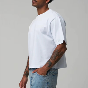 Camisetas de Algodón Personalizadas al por Mayor, Fabricante OEM, Proveedor, Tejido de Punto Jersey de 220 GSM, Fabricación de Ropa al por Mayor con Marca Privada - Product Image 4