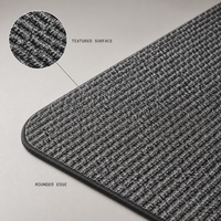 Tapis d'escalier texturé gris, tapis de marche, revêtement de sol pour escalier intérieur, vente en gros