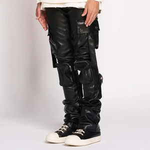 Pantalones de Cuero Estilo Hip Hop, Pantalones de Cuero Genuino para Hombre, Sólidos, de Alta Calidad, Hechos en Pakistán 2024, Precio al por Mayor - Product Image 4