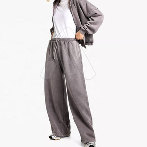 Conjunto Deportivo de Mujer para Invierno 2026, Lavado Ácido, con Capucha, 100% Algodón, Ecológico, Informal, Transpirable y de Secado Rápido - Product Image 3