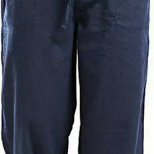 Pantalones Oxford de Algodón Azul Marino para Hombre, Cintura Elástica con Cordón, Estilo Casual, Corte Recto, Transpirables, Tejido de Peso Medio, Estilo Primavera - Product Image 2