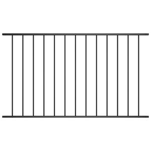 แผงรั้วเหล็กเคลือบผงสีดำ ขนาด 5.4 ฟุต x 3.3 ฟุต - Product Image 1