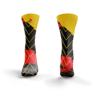 Crew Knit Sports <b>Socks</b> Custom Digital Printed Men's Knitted Sports <b>Socks</b> with <b>Polyester</b> and Cotton Blend Anti Slip Quality <b>Socks</b> - Product Image 1