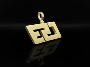 Pendentif Hip Hop pour homme plaqué or The Ice Legacy Premium Urban Iced CZ Royal Heritage - Product Image 4