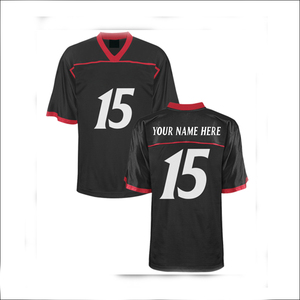 Jersey de Fútbol Americano Personalizado, Transpirable, Unisex, 100% Poliéster, Anti-UV, Manga Corta, Cuello Corazón - Product Image 6