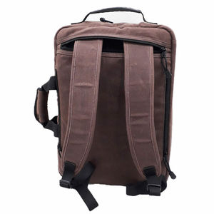 Professional Heavy-Duty Canvas Laptop <b>Backpack</b> for Business Travel Expandable Brown Rucksack with USB Port <b>student</b> school bag - Product Image 5