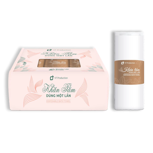 Soft 50% <b>PET</b> Disposable / Single-use Disposable 140 cm Rectangle White 50% Woodpulp <b>Bath</b> Towel From Vietnam - Product Image 2