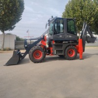 Mini-chargeuse-pelleteuse 4x4 diesel à prix direct usine avec accessoires de chargeuse et de pelleteuse