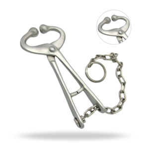 Laisse de bétail avec chaîne, taille standard, instrument vétérinaire pour le contrôle du bétail - Product Image 1