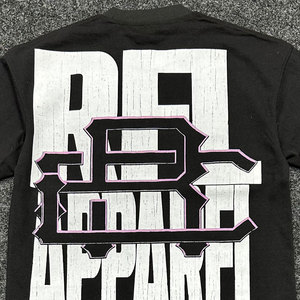 ชุดเซ็ตเสื้อกล้ามและกางเกงขาสั้นผู้ชาย 2 ชิ้น ลายพิมพ์สกรีน ทรงดิสเทรส ขอบดิบ ผ้าฟอกกรด น้ำหนัก 270 GSM - Product Image 6