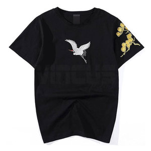 T-shirts pour hommes Streetstyle légers, à séchage rapide, 100% coton, mode, prix bas, coupe ample. - Product Image 1