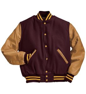Blouson Bomber Varsity Homme Entièrement Personnalisé Motif Géométrique Col Montant Écussons Chenille Modèle 2026 Tailles Unisexe - Product Image 2