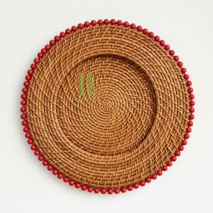 Handmade Modern Natural Rattan Woven Dining Tea Holiday Christmas Kitchen <b>Table</b> <b>Mats</b> & Pads Wicker Charger Plates Rattan 2026 - Product Image 1