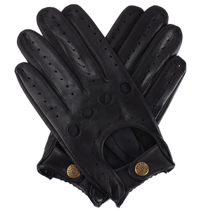 Gants de conduite unisexes en cuir véritable |   Gants de voiture classiques perforés |   Poignet ajustable respirant à séchage rapide de haute qualité - Product Image 3