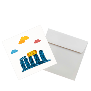Wholesale Stonehenge Quilling Card Custom Scenic Spots <b>Envelope</b> Handmade 3D Greeting Card Cardstock Vietnam Supplier - Product Image 4