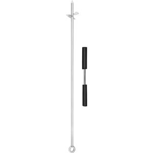 Ancora da sabbia in acciaio inossidabile da 36 pollici con manico rimovibile e corda elastica per barriere di sabbia da spiaggia - Product Image 4