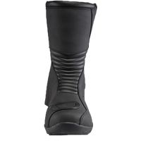 Bottes de moto imperméables et respirantes à fermeture éclair, mi-mollet, absorbant les chocs, légères, en cuir véritable pour hommes