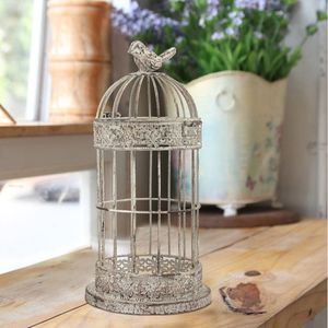 Jaula de Pájaros de Alambre Metálico Hecha a Mano en Oro Rosa, Decoración para el Hogar y Jardín, Jaula Decorativa para Mesa y Colgante - Product Image 3