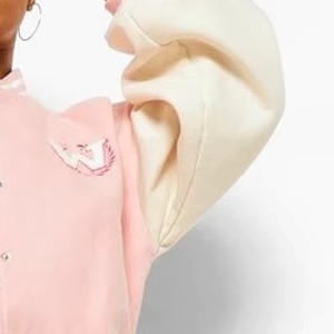 Premium Women Varsity <b>Jacket</b> Custom Letterman Baseball Coat Wool <b>Leather</b> Sleeve Fashion Wear OEM ODM Sample Service - Product Image 3