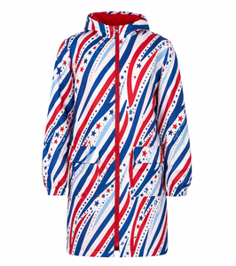 Unisex Swimming Parka High Quality Sublimation Design <b>Waterproof</b> Windproof <b>Long</b> Coat Fleece Lined Swim Team Training <b>Jacket</b> - Product Image 1