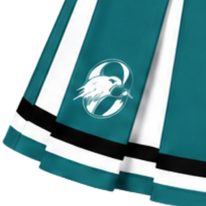 Teal <b>Pleated</b> Cheerleading <b>Skirt</b> Women Athletic Dance Uniform Competition Performance Team Wear Custom Sports <b>Skirt</b> - Product Image 6