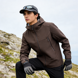 Veste à capuche doublée polaire QUICKSHOW S-5XL, coupe-vent imperméable Ripstop pour activités de plein air, randonnée - Product Image 4