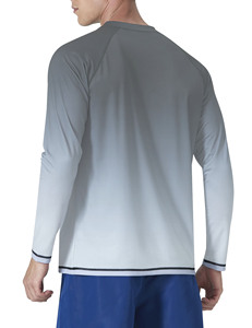 Tallas para hombre hasta 3XL, así podrás encontrar la talla perfecta. Rashguard UPF 50+ UV, traje de baño atlético para entrenamiento, azul personalizado. - Product Image 2