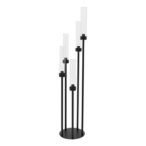 High Quality <b>Black</b> Metal Five Arm Candle Holder Stand <b>Candelabra</b> for Wedding Party Decoration Dining Table Decor At Cheap Prices - Product Image 2