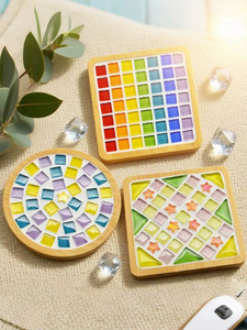 Juego de Posavasos de Mosaico Hechos a Mano TCE, Vajilla Decorativa Premium, Posavasos Resistentes al Calor para Hogar, Oficina, Regalo y Suministro al por Mayor - Product Image 4