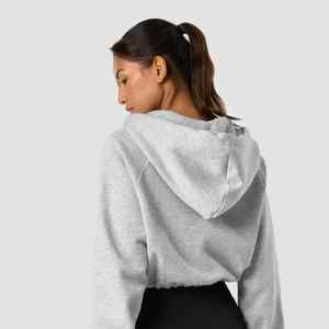 Conjunto Deportivo de Dos Piezas Personalizado de Algodón y Poliéster para Mujer, Chaqueta con Cierre y Capucha Corta, Pantalones Jogger - Product Image 2