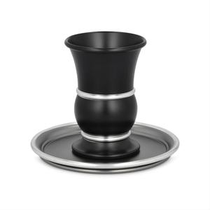 Elegante Copa Kiddush de Aluminio Azul Cielo, Copa de Vino Ecológica, Sostenible, Arte Moderno, Única, Personalizable, Set de Regalo de Boda para el Hogar - Product Image 2