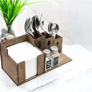 Organisateur de couverts élégant avec porte-cuillères, idéal pour les cafés, restaurants, tables d'hôtel, événements et service à table. - Product Image 1