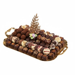 Bandeja de chocolate de metal hecha a mano de lujo, último diseño, bandeja decorativa para chocolates para ocasiones especiales y regalos corporativos. - Product Image 4