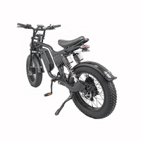 Sepeda Listrik Ban Tebal Aluminium 20*4 Inci dengan Suspensi Udara, Baterai Lithium 48V, Motor Ganda