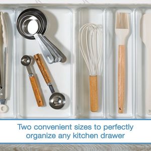 Set di 6 Organizzatori Trasparenti in Plastica per Cassetti, Regolabili per Armadio, Cucina, Camera da Letto - Product Image 5