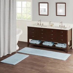 Alfombra de Baño Antideslizante, Hecha a Máquina, Ecológica, de Algodón, Blanca, Extra Grande para Hoteles, en Oferta - Product Image 5