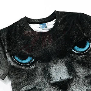 Ropa de Lujo de Poliéster 100% con Diseño Liso Negro para Sublimación, Manga Corta, Rayas, Novedad de Verano, Venta Caliente, Estilo Casual - Product Image 3