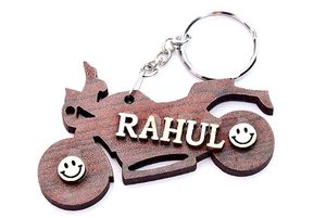 Personalized Wooden Name Keychain Custom Engraved <b>Key</b> Ring Handmade Wooden <b>Key</b> <b>Tag</b> Gift - Product Image 3