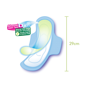 Toallas Sanitarias Sanita Natural Cool de 29 cm con Alas, Alta Absorbencia, Uso Diurno, Refrescantes, Transpirables e Hipoalergénicas - Product Image 4